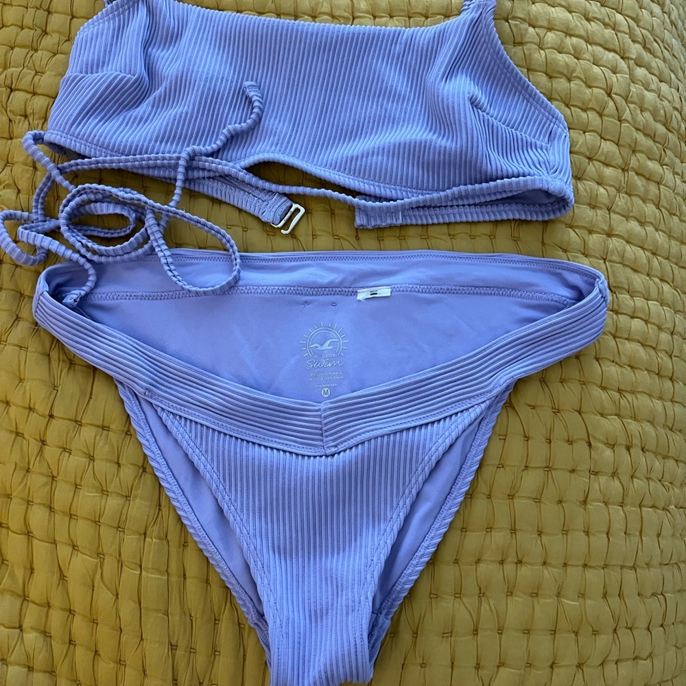 Hollister Lavender Ribbed Bikini Set